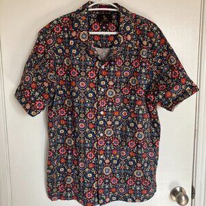 October's Very Own Men's Liberty Short Sleeve Pattern Shirt Sz Medium